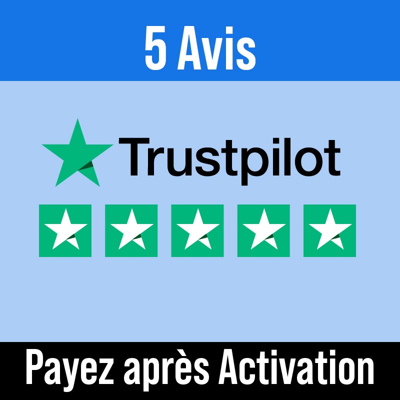 PACK PRO : 5 AVIS TRUSTPILOT 5 ÉTOILES 🌟🔒 PAYEZ APRES ACTIVATION 🔒🌟