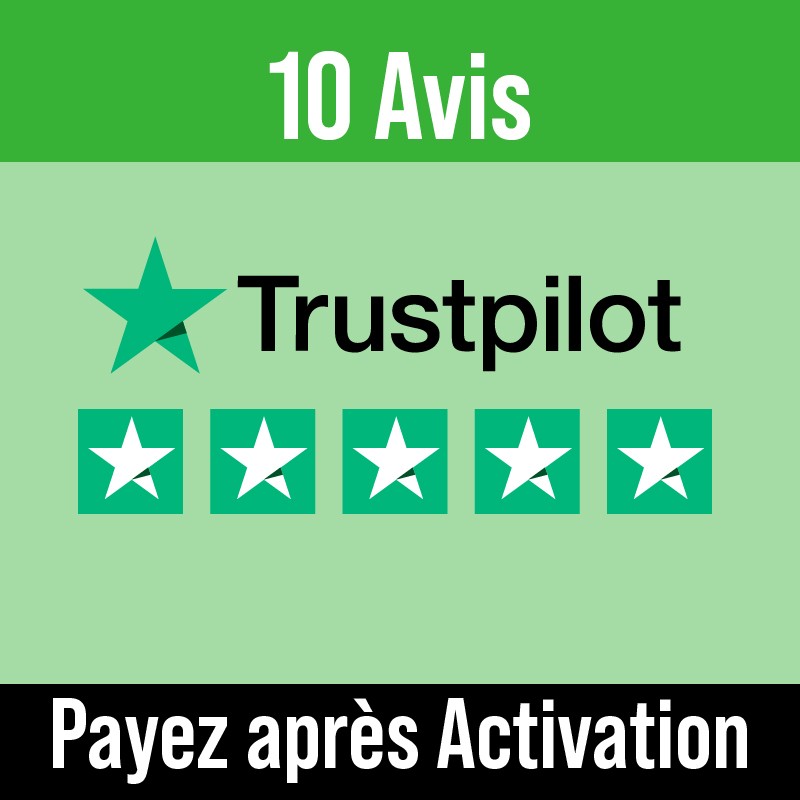 PACK PRO : 10 AVIS TRUSTPILOT 5 ÉTOILES 🌟🔒 PAYEZ APRES ACTIVATION 🔒🌟